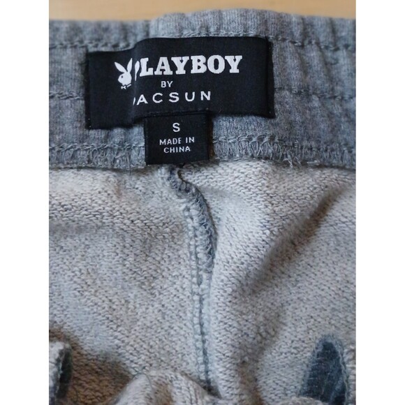Playboy PacSun Joggers S Gray Logo Sweatpants Y2K Streetwear Unisex EUC - Picture 7 of 8